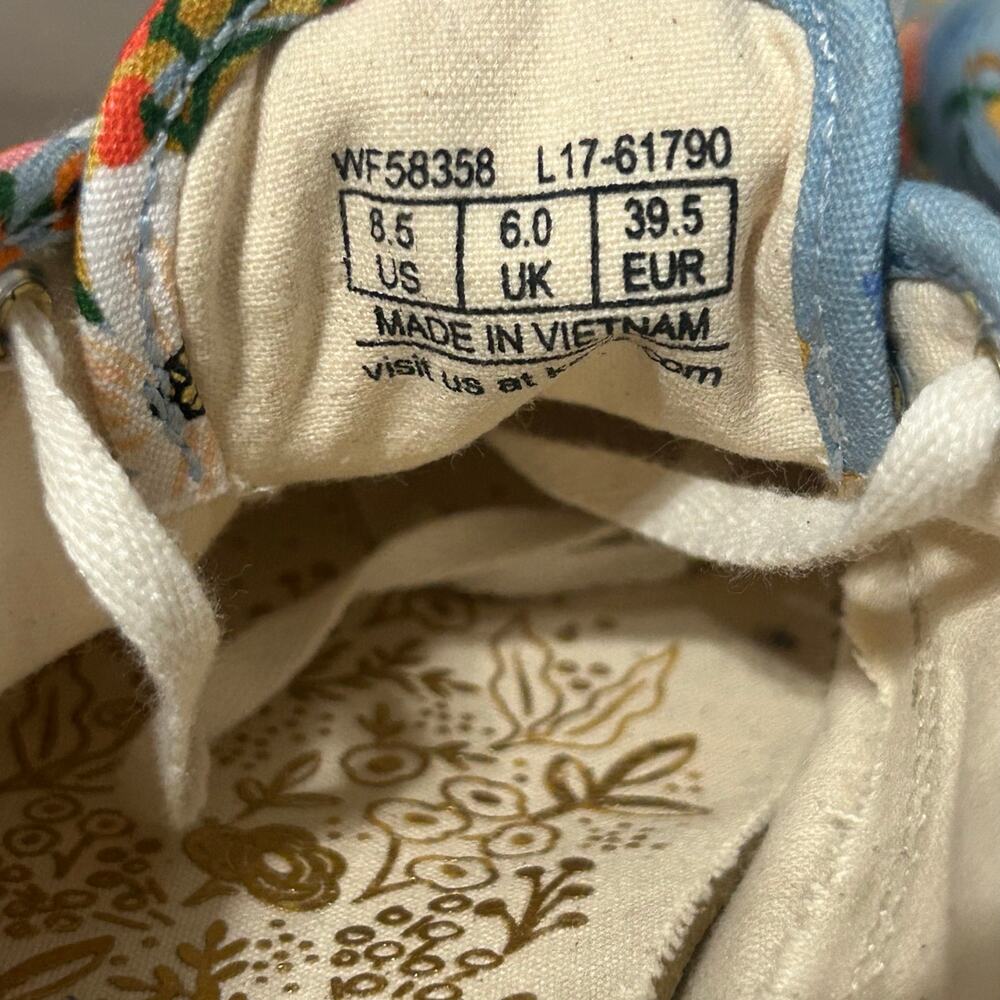 Keds Champion X Rifle Paper Co Women’s Casual Comfort Shoes Size 8.5 Floral Blue - Picture 8 of 8